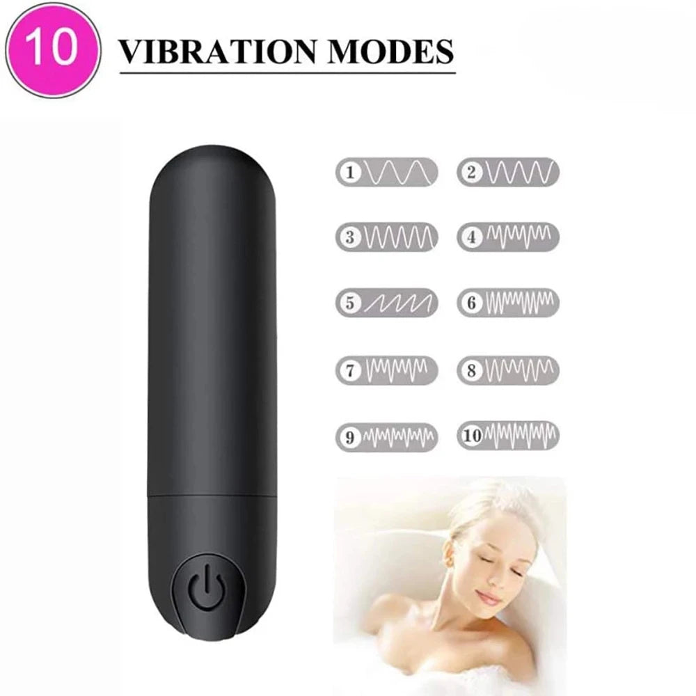Sextoy -vMini vibromasseur Bullet à 10 vitesses, chargement USB, masseur vaginal et anal pour femme, jouets sexuels pour adultes, stimulateur de clitoris