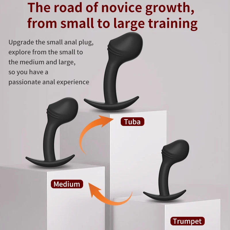 Plug anal en silicone 100 % sûr, plug anal unisexe sexy, 3 tailles différentes, masseur de prostate, jouets sexuels pour adultes, pour hommes et femmes