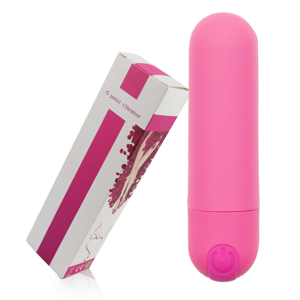 Vibromasseur Bullet Stimulateur de clitoris et de point G Masseur de tétons Vibrant Baguette vibrante Orgasme Vagin Gode 10 vitesses pour voyage