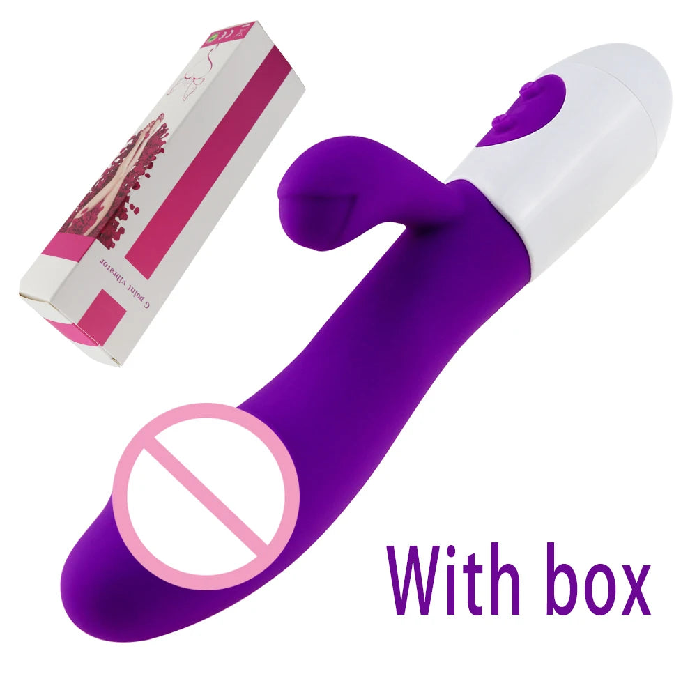 Vibromasseur lapin en silicone pour point G, double vibration, 10 vitesses, masseur vaginal et clitoridien, jouets sexuels pour femmes