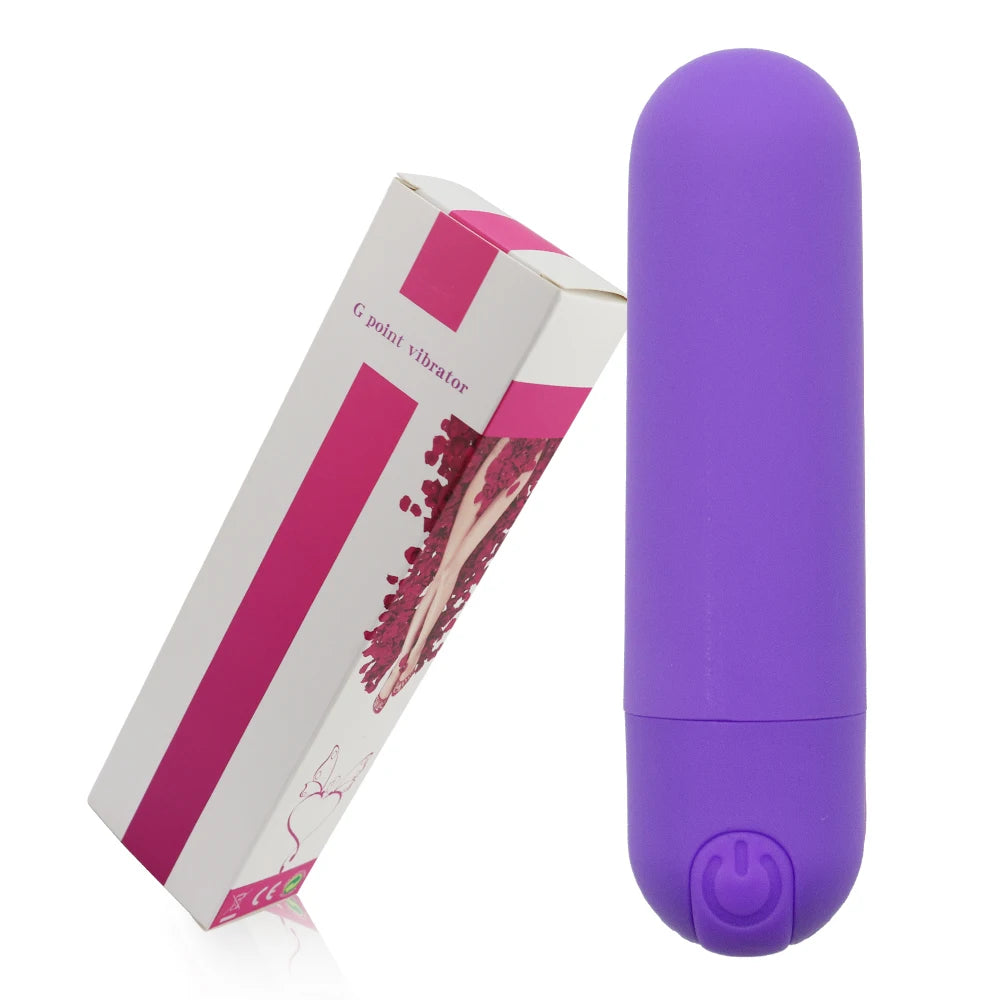 Vibromasseur Bullet Stimulateur de clitoris et de point G Masseur de tétons Vibrant Baguette vibrante Orgasme Vagin Gode 10 vitesses pour voyage