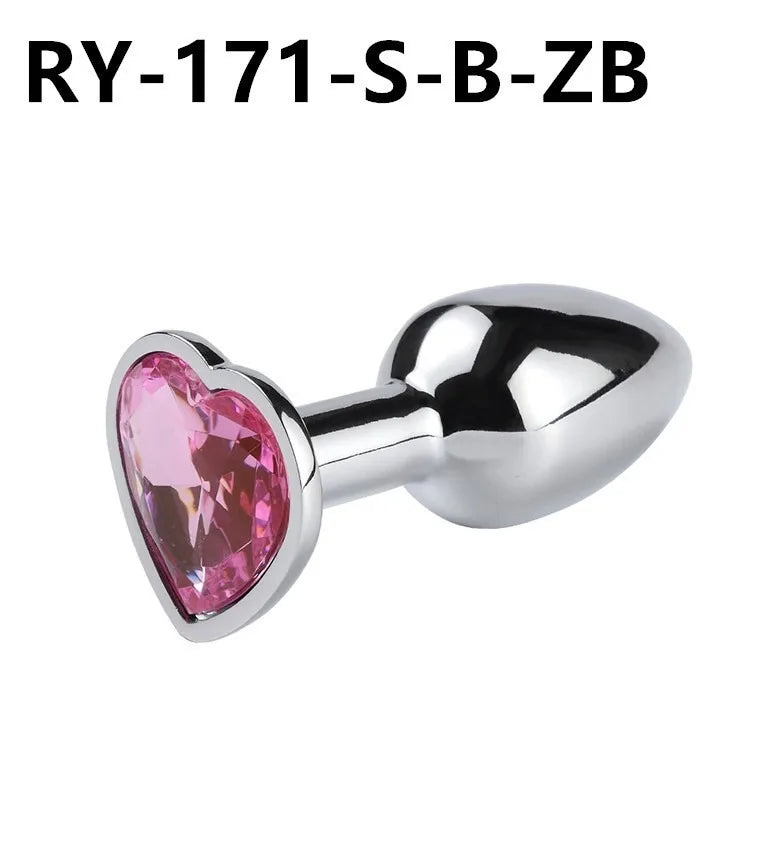 Plug anal en métal lisse miniature en forme de cœur – jouet sexuel pour débutants, stimulateur de masturbation, masseur sexuel pour homme et femme, jouet pour adulte.