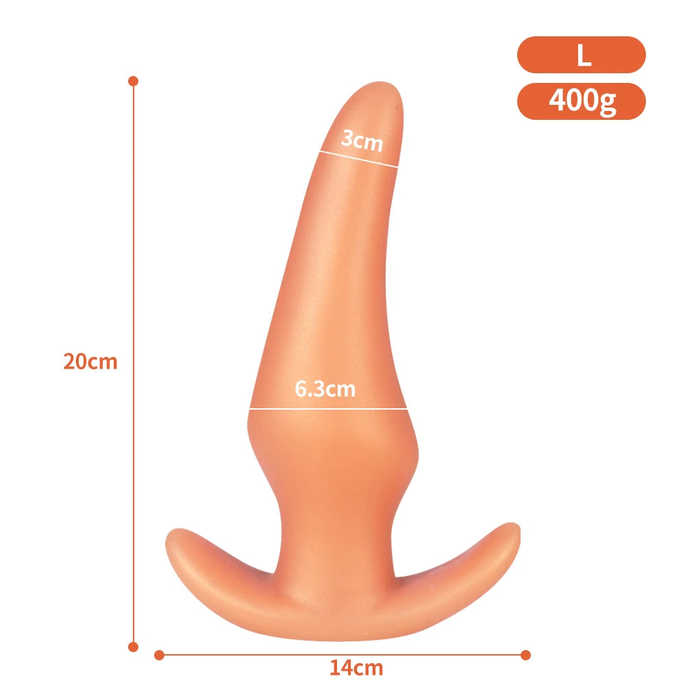 Plug anal souple anti-chute portable, massage de la prostate, silicone liquide, énorme plug anal, entraînement anal, confortable à porter