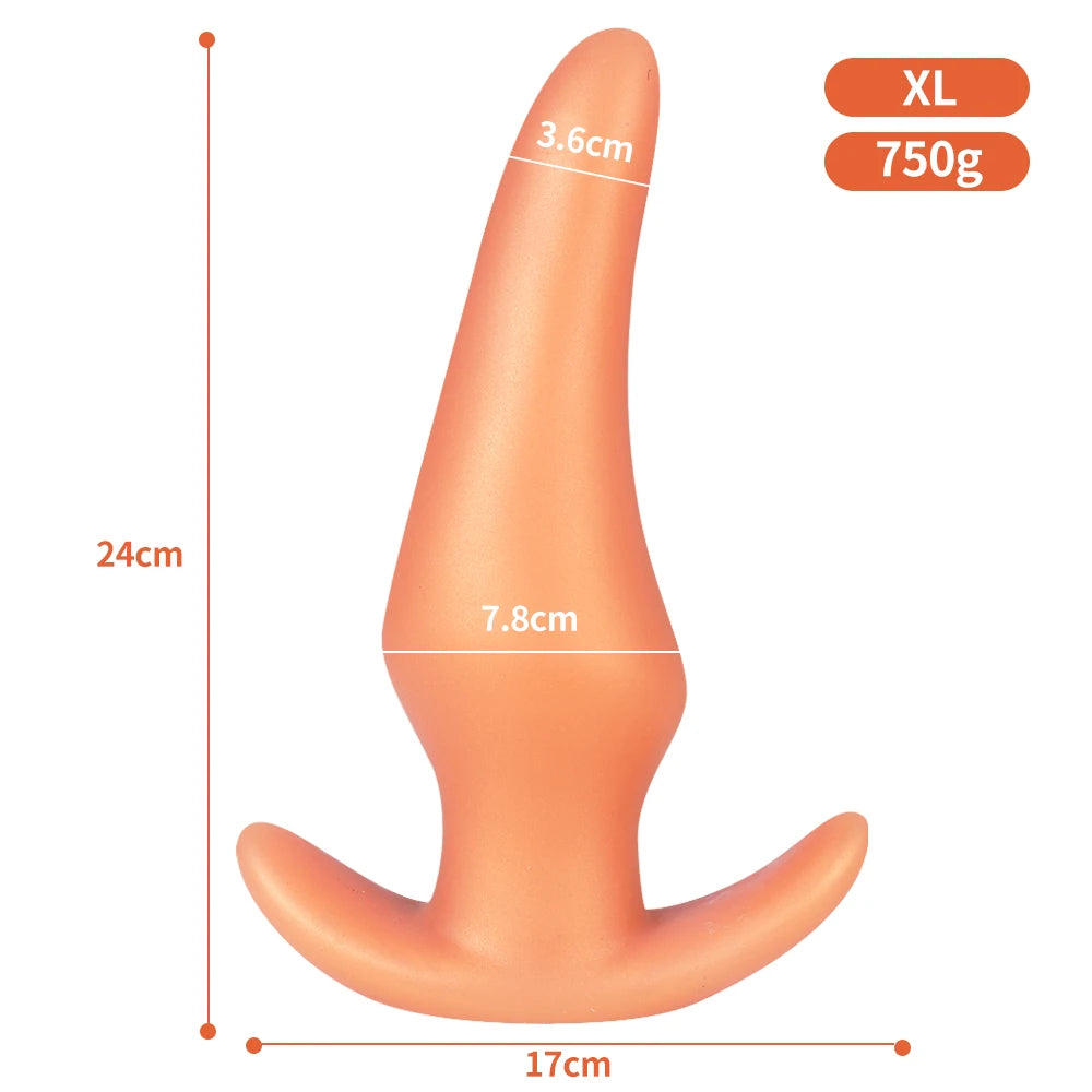 Plug anal souple anti-chute portable, massage de la prostate, silicone liquide, énorme plug anal, entraînement anal, confortable à porter