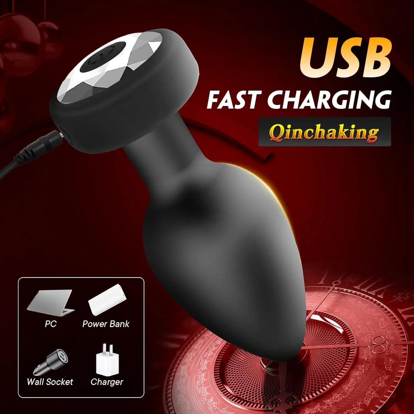 Sextoy - Vibromasseur anal Bluetooth, plug anal, masseur de prostate, masturbateur féminin, gode, jouets sexuels pour adultes, pour femmes et hommes, application gay, télécommandé.