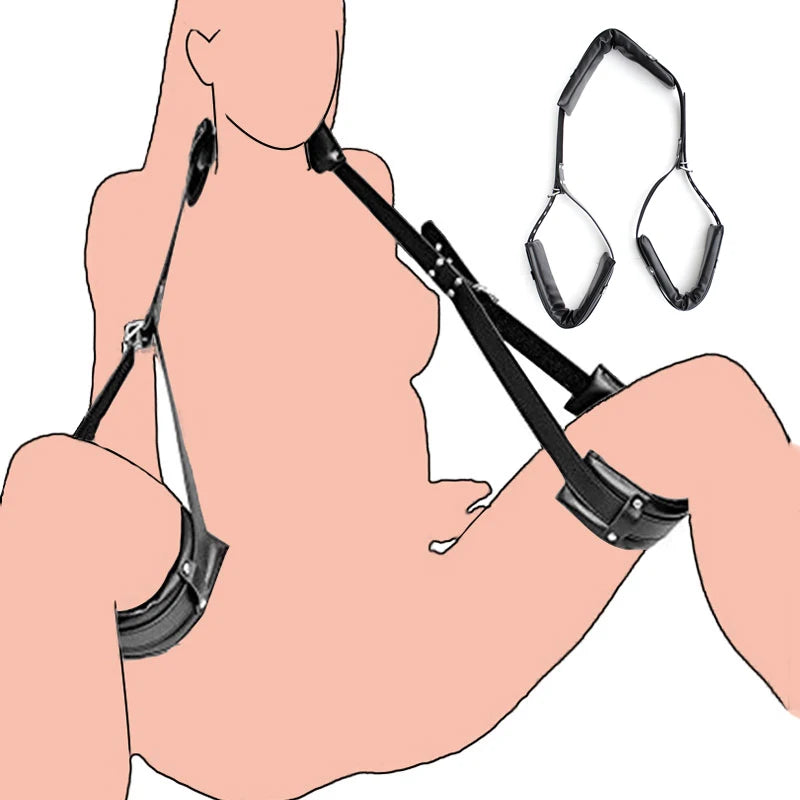 DBSM - Équipement de bondage BDSM, menottes réglables, menottes de cheville, retenue de jambe ouverte, jouets sexuels fétichistes pour femmes, couples, jeux pour adultes, sans vibrateur