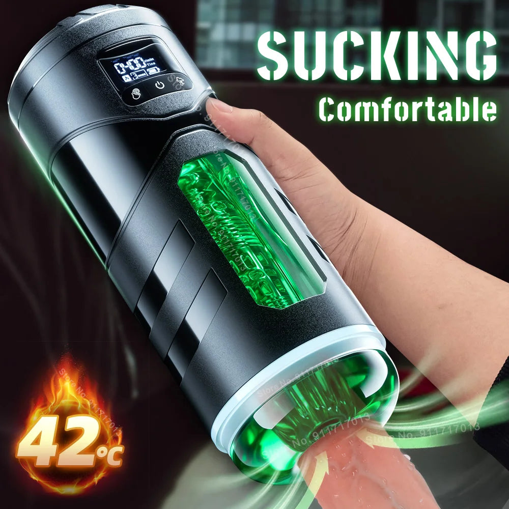 Masturbateur masculin chauffant et automatique, vibration, machine à sucer, tasse de masturbation, jouets sexuels pour adultes, fournitures de masturbation pour hommes