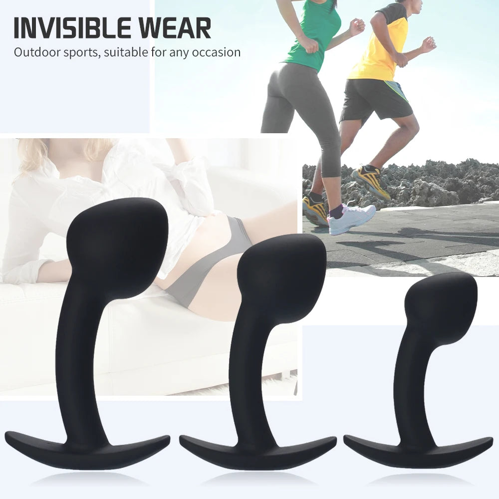 Massage de la prostate, faux pénis, point G, jouet unisexe pour homme et femme, plug anal en silicone, boule de stimulation portable, gode 18+