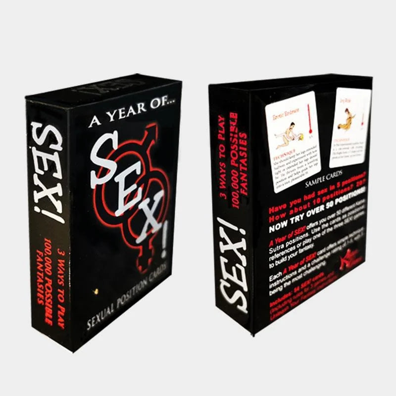 Jeu de cartes de positions sexuelles en anglais, jeux de rôle pour adultes, commandes de chambre, une année de jouets sexuels pour couples de 18 ans et plus, produits érotiques