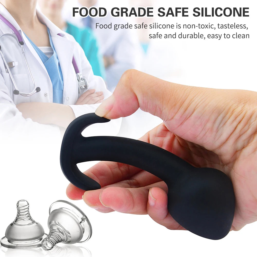 Massage de la prostate, faux pénis, point G, jouet unisexe pour homme et femme, plug anal en silicone, boule de stimulation portable, gode 18+