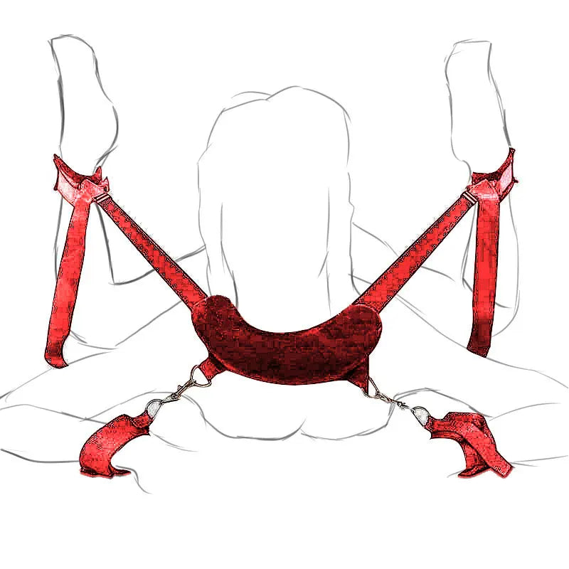 DBSM - Équipement de bondage BDSM, menottes réglables, menottes de cheville, retenue de jambe ouverte, jouets sexuels fétichistes pour femmes, couples, jeux pour adultes, sans vibrateur