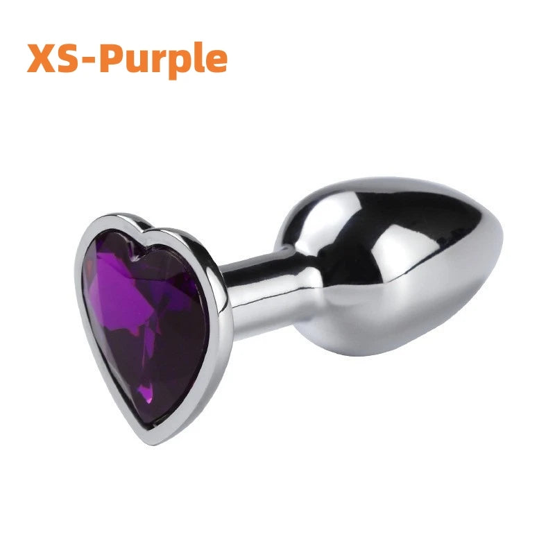 Plug anal en métal lisse miniature en forme de cœur – jouet sexuel pour débutants, stimulateur de masturbation, masseur sexuel pour homme et femme, jouet pour adulte.