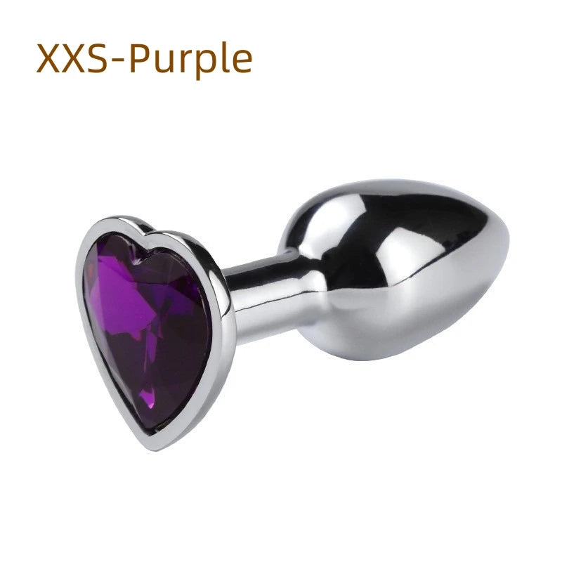 Plug anal en métal lisse miniature en forme de cœur – jouet sexuel pour débutants, stimulateur de masturbation, masseur sexuel pour homme et femme, jouet pour adulte.