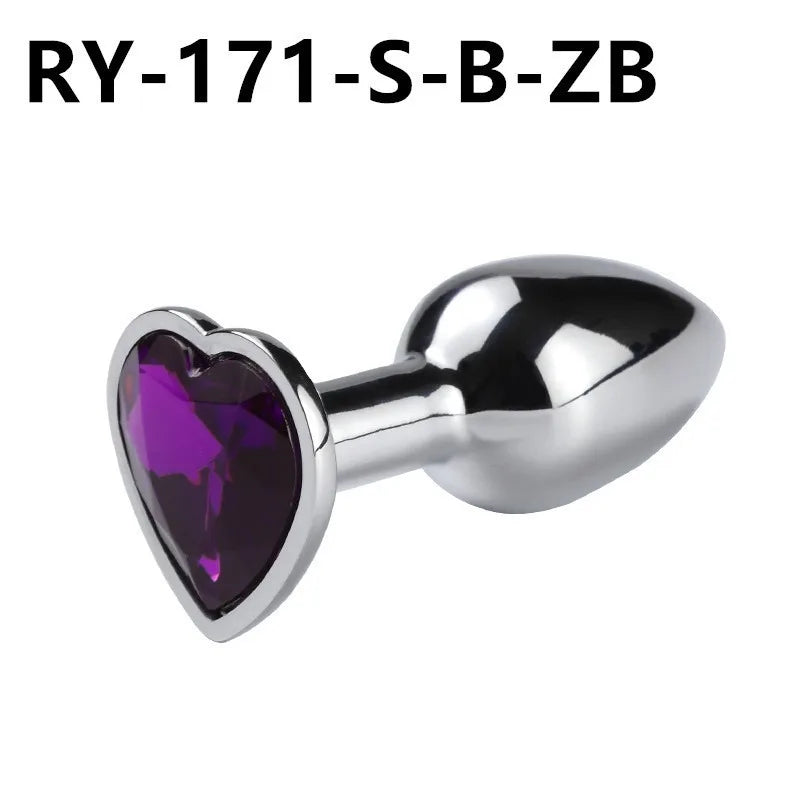 Plug anal en métal lisse miniature en forme de cœur – jouet sexuel pour débutants, stimulateur de masturbation, masseur sexuel pour homme et femme, jouet pour adulte.