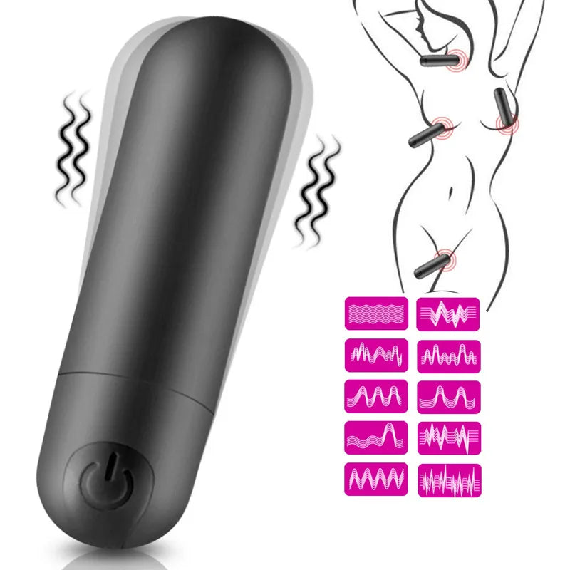 Sextoy -vMini vibromasseur Bullet à 10 vitesses, chargement USB, masseur vaginal et anal pour femme, jouets sexuels pour adultes, stimulateur de clitoris