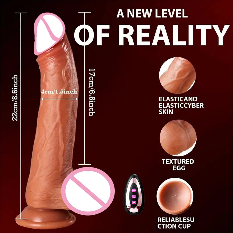 Gode réaliste, vibromasseur, masseur télescopique, télécommande, masturbation, grosse bite, anal, 18 jouets sexuels pour adultes