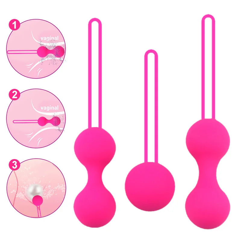 Boule de Kegel en silicone sûre, entraîneur des muscles du plancher pelvien, boule de Vénus, resserrement du périnée, jouets sexuels pour femmes, Geisha vaginale
