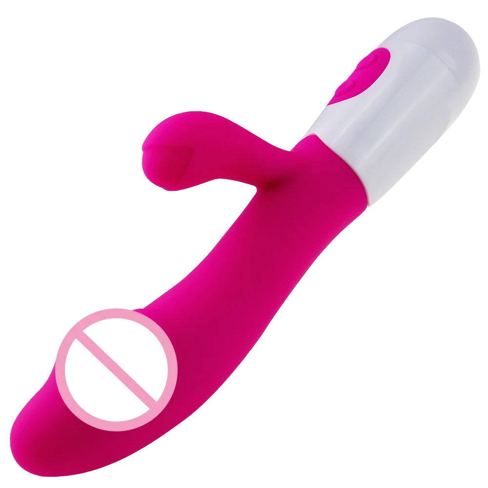 Vibromasseur lapin en silicone pour point G, double vibration, 10 vitesses, masseur vaginal et clitoridien, jouets sexuels pour femmes