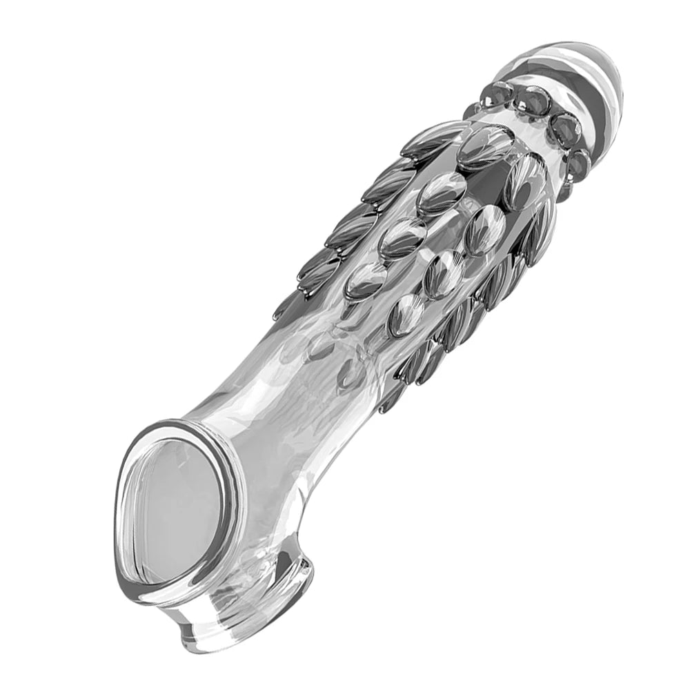 Vibromasseur -Préservatifs réutilisables, manchon d'extension de pénis avec vibrateur, agrandisseur de pénis, gode, retardateur d'éjaculation, anneaux péniens, jouets sexuels pour hommes