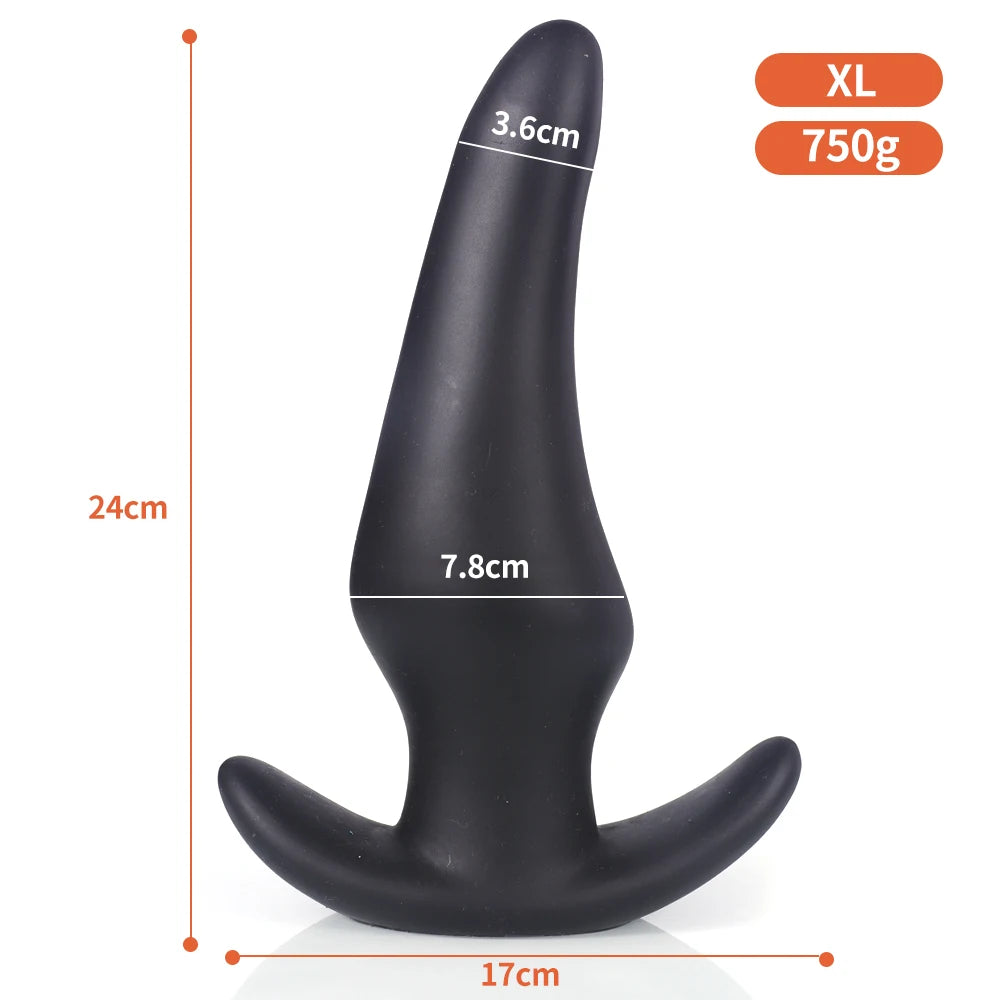 Plug anal souple anti-chute portable, massage de la prostate, silicone liquide, énorme plug anal, entraînement anal, confortable à porter