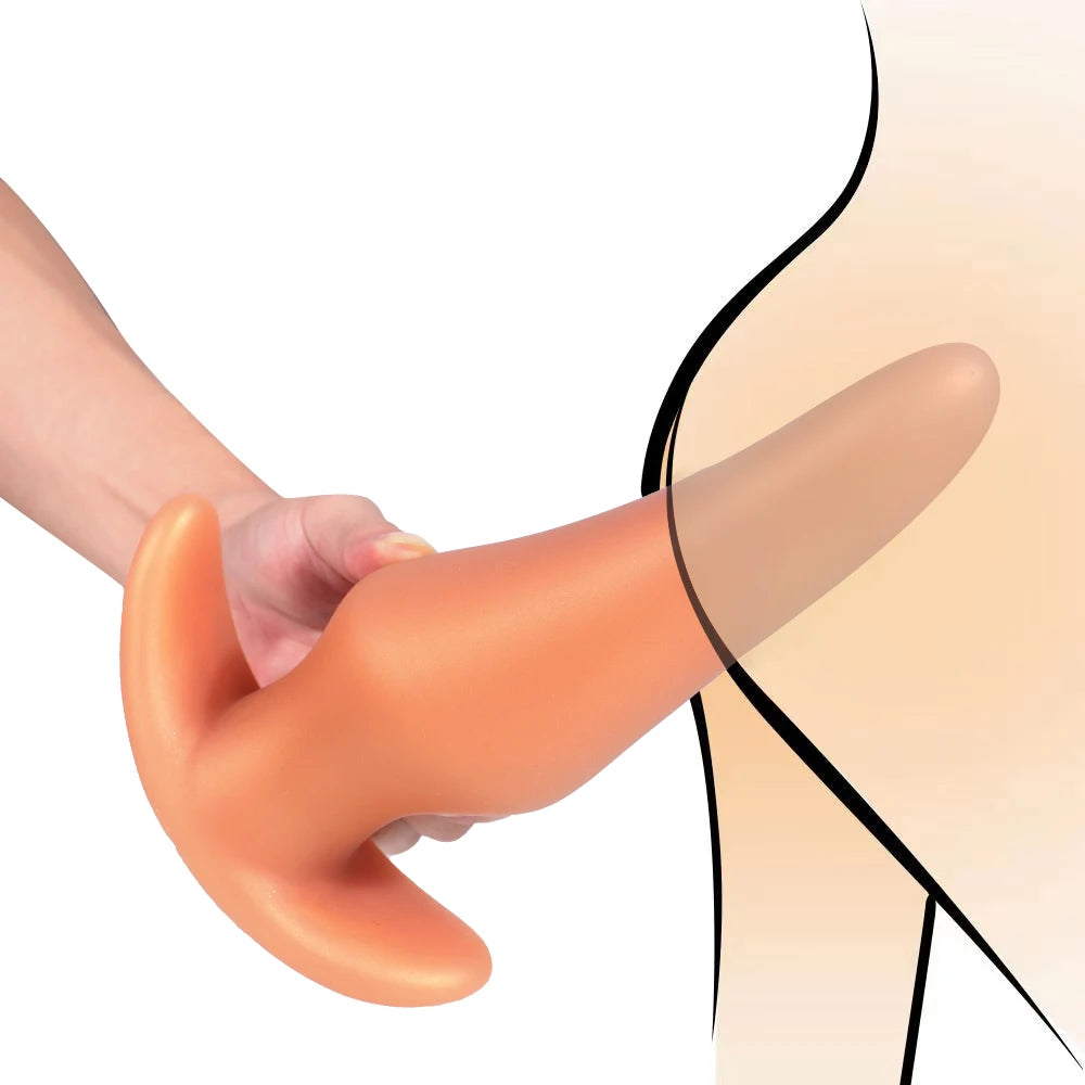 Plug anal souple anti-chute portable, massage de la prostate, silicone liquide, énorme plug anal, entraînement anal, confortable à porter