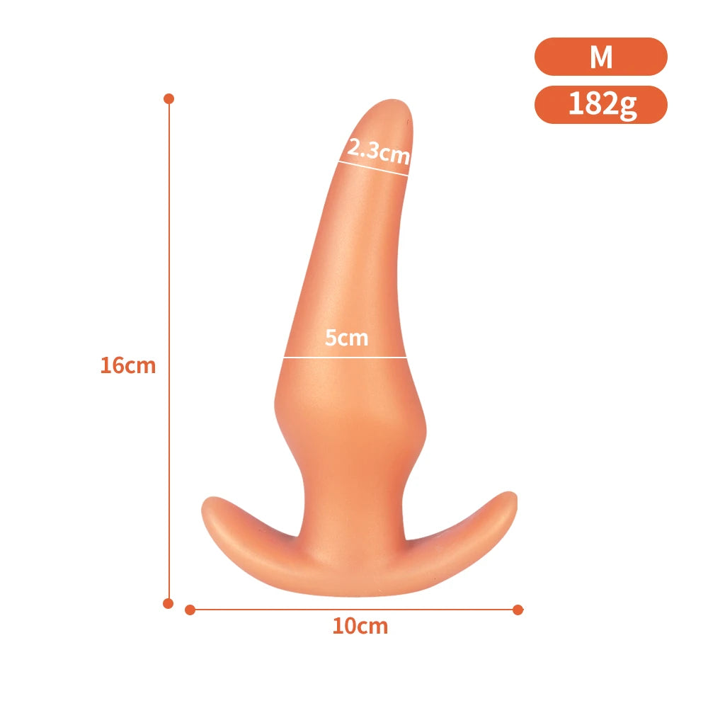 Plug anal souple anti-chute portable, massage de la prostate, silicone liquide, énorme plug anal, entraînement anal, confortable à porter