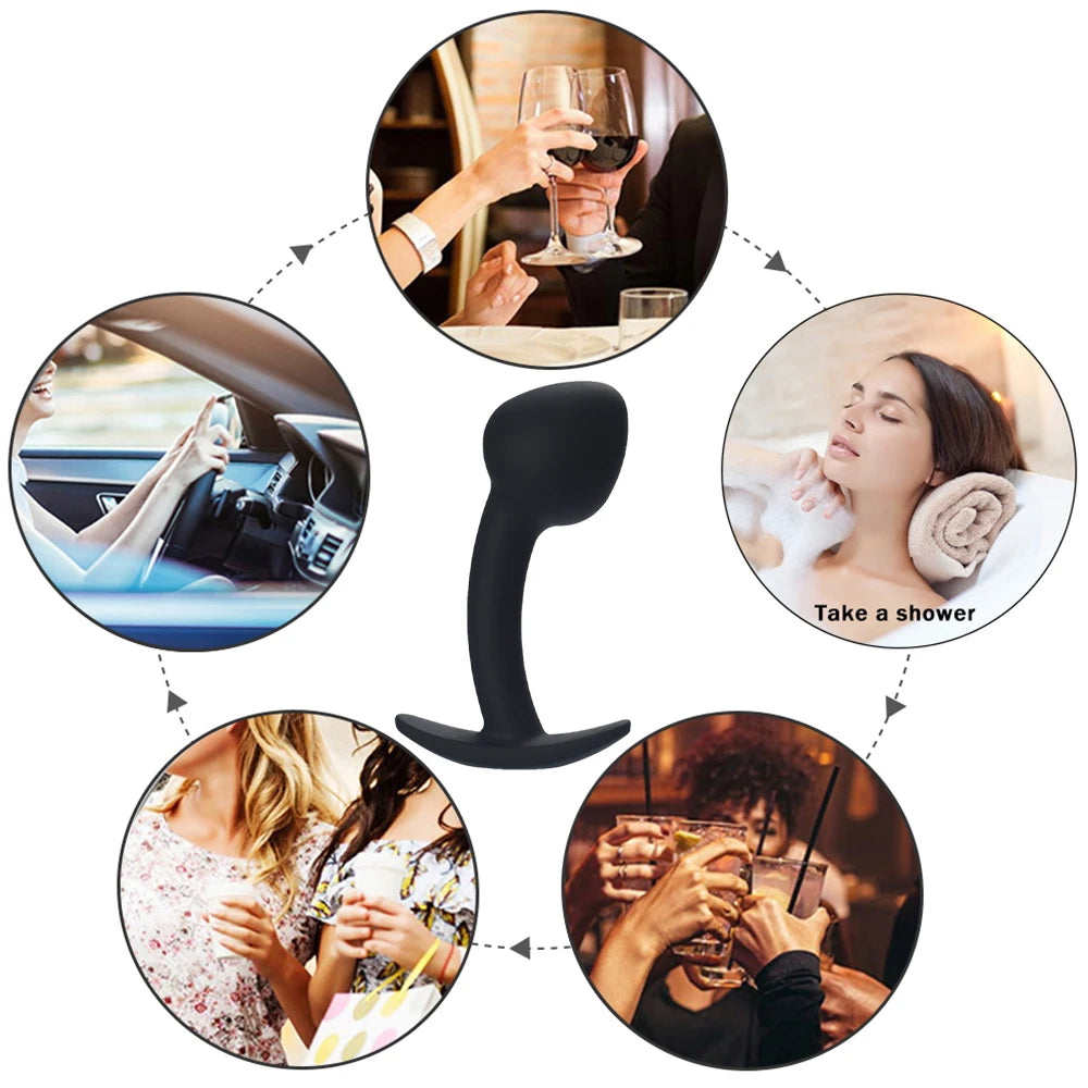 Massage de la prostate, faux pénis, point G, jouet unisexe pour homme et femme, plug anal en silicone, boule de stimulation portable, gode 18+