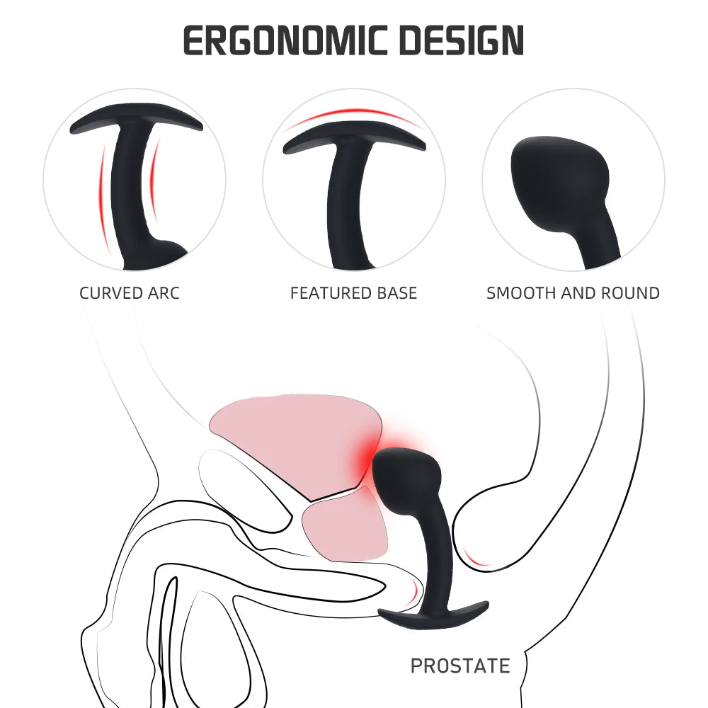 Massage de la prostate, faux pénis, point G, jouet unisexe pour homme et femme, plug anal en silicone, boule de stimulation portable, gode 18+