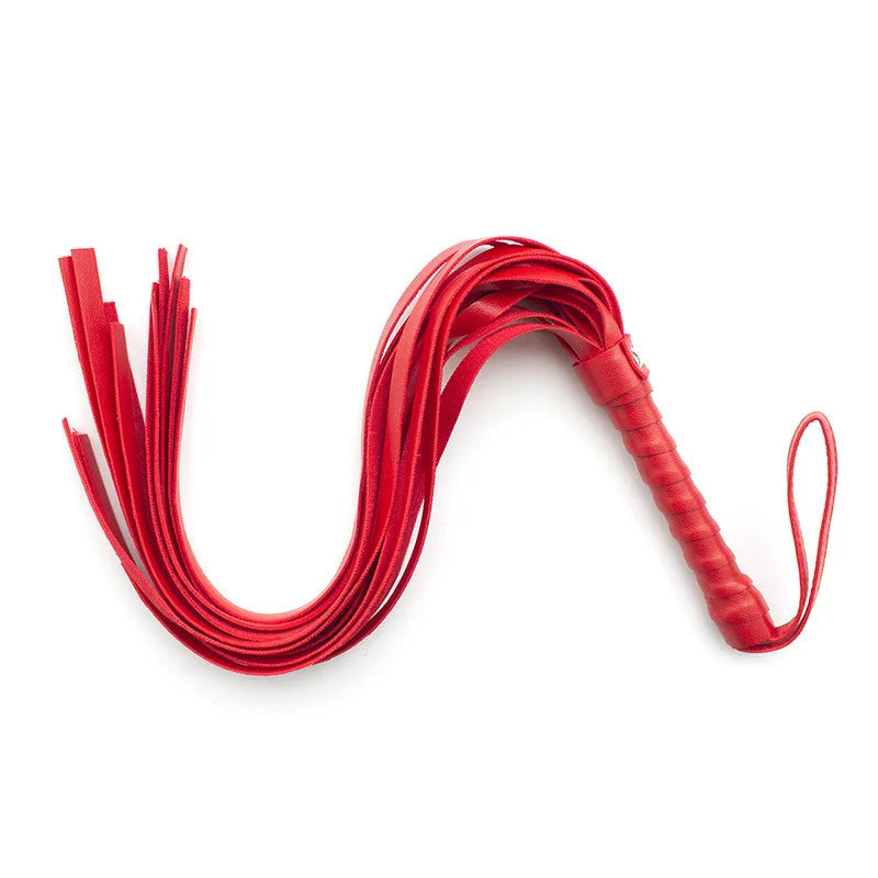 DBSM - Fouet d'esclave érotique en cuir avec pompon, jeux pour adultes, BDSM, bondage, jouets sexuels pour femmes, harnais, fouet, fessée, contraintes de bondage pour couples
