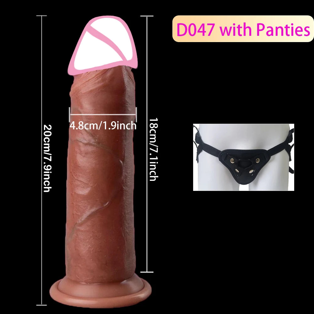 Sextoy - Gode réaliste pour femme, machine à sexe pour prépuce coulissant, masturbateur anal, gode ceinture, gros pénis, jouets sexuels pour adultes, 18 ans
