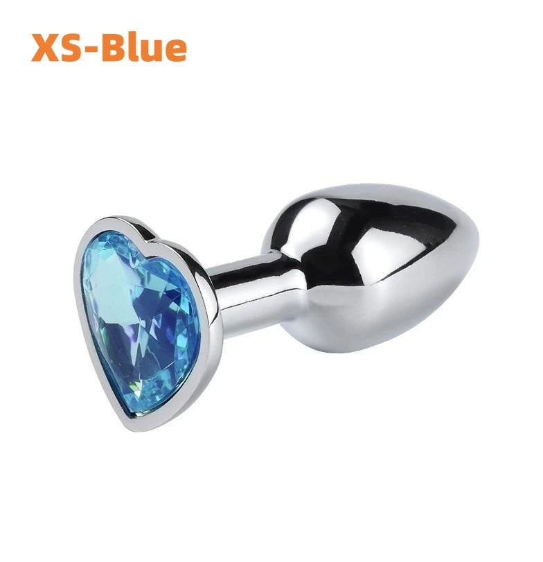 Plug anal en métal lisse miniature en forme de cœur – jouet sexuel pour débutants, stimulateur de masturbation, masseur sexuel pour homme et femme, jouet pour adulte.