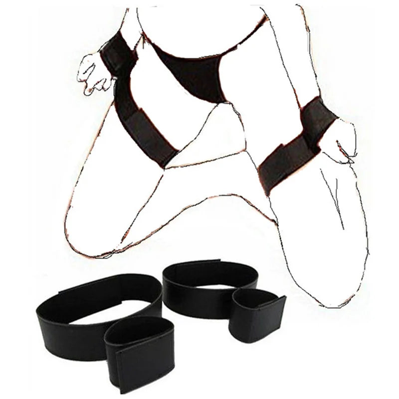 DBSM - Équipement de bondage BDSM, menottes réglables, menottes de cheville, retenue de jambe ouverte, jouets sexuels fétichistes pour femmes, couples, jeux pour adultes, sans vibrateur