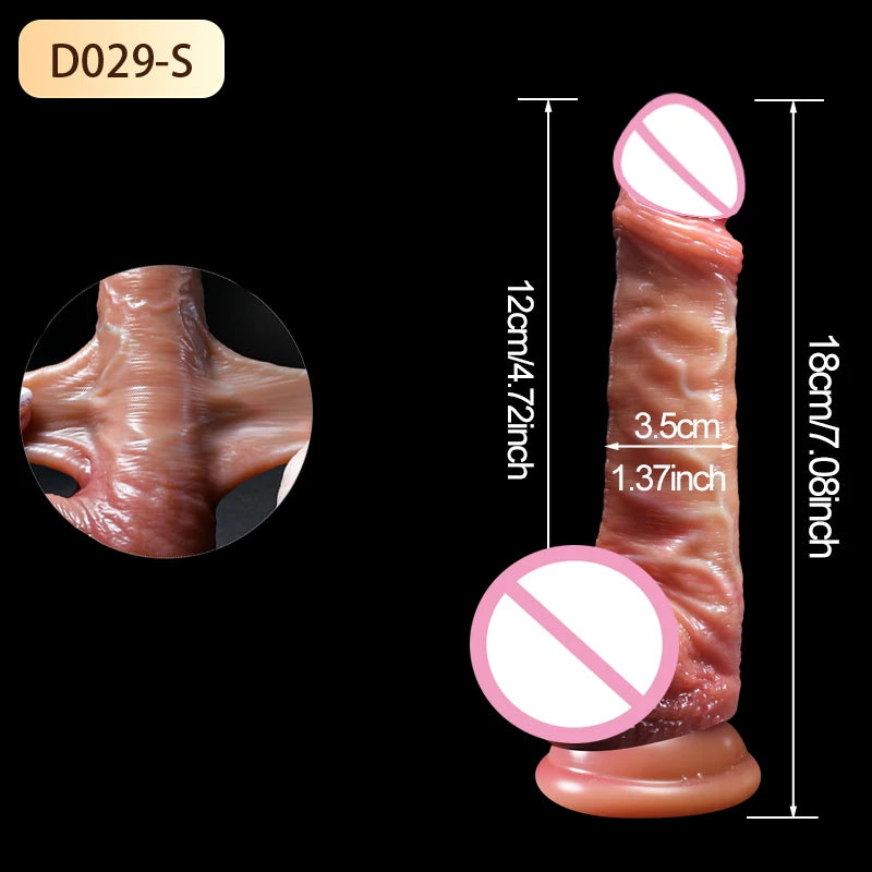 Sextoy - Gode réaliste pour femme, machine à sexe pour prépuce coulissant, masturbateur anal, gode ceinture, gros pénis, jouets sexuels pour adultes, 18 ans