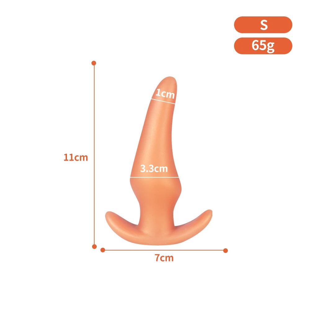Plug anal souple anti-chute portable, massage de la prostate, silicone liquide, énorme plug anal, entraînement anal, confortable à porter