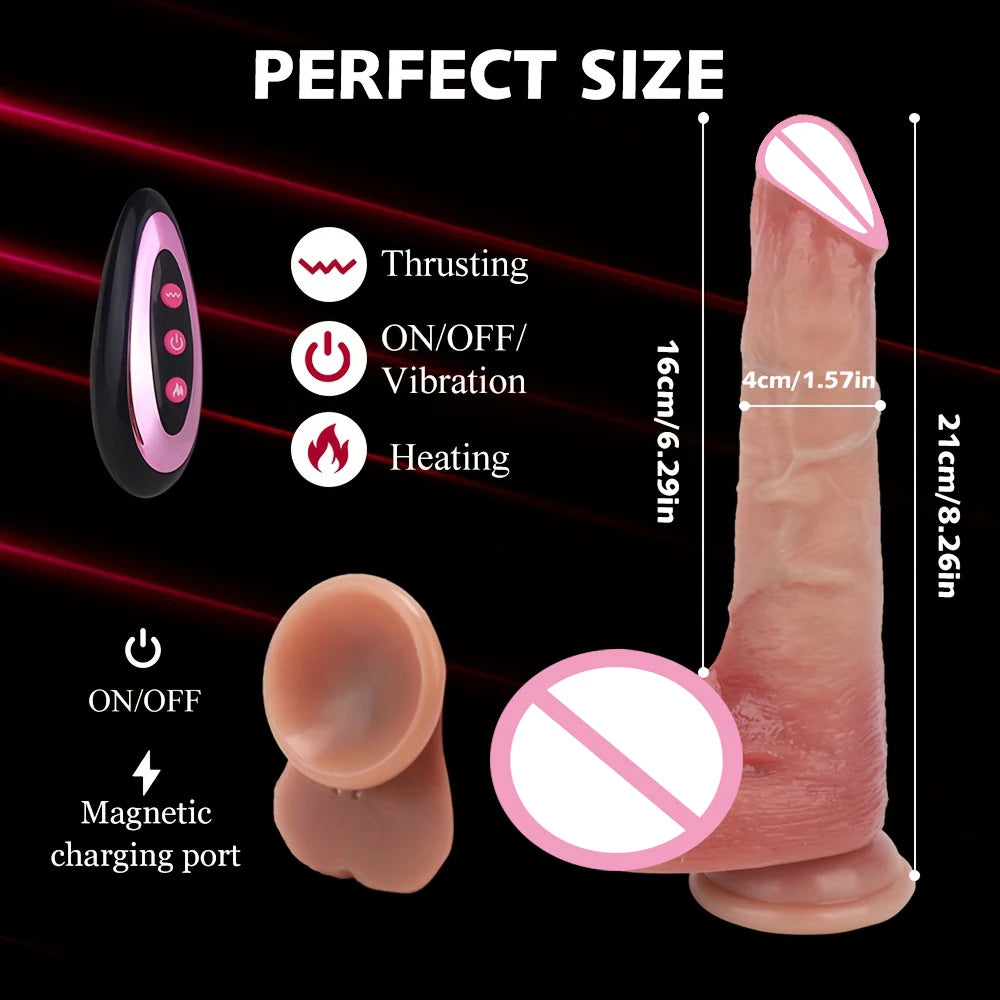 Gode réaliste, vibromasseur, masseur télescopique, télécommande, masturbation, grosse bite, anal, 18 jouets sexuels pour adultes