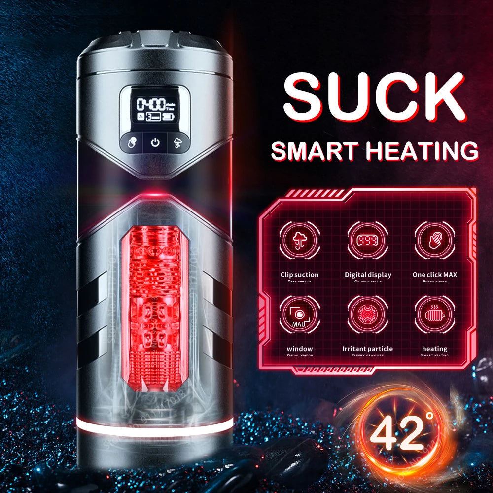 Masturbateur masculin chauffant et automatique, vibration, machine à sucer, tasse de masturbation, jouets sexuels pour adultes, fournitures de masturbation pour hommes