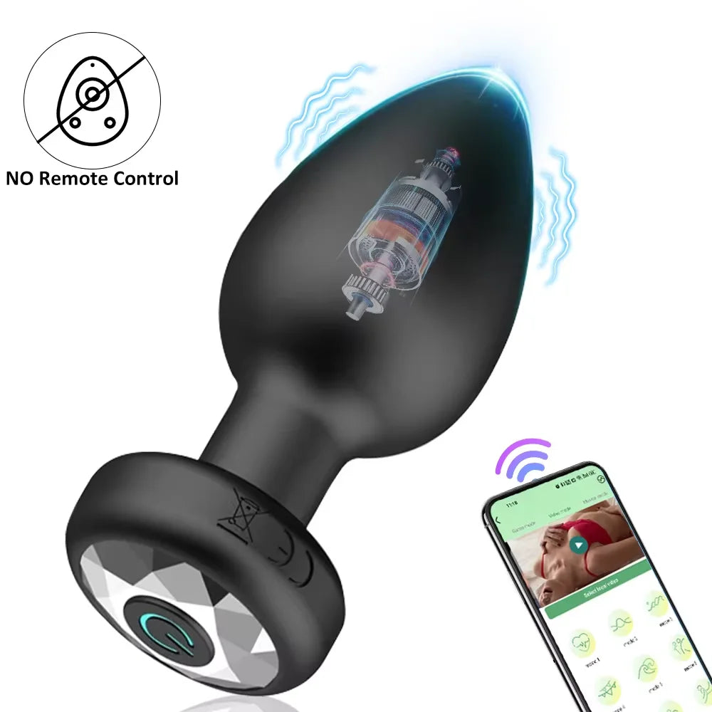 Sextoy - Vibromasseur anal Bluetooth, plug anal, masseur de prostate, masturbateur féminin, gode, jouets sexuels pour adultes, pour femmes et hommes, application gay, télécommandé.