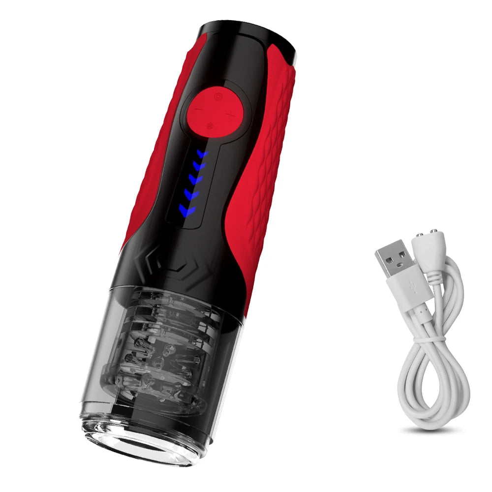 Masturbateur Masculin Automatique – Rotation & Poussée – 10 Modes – Vagin Réaliste – Sextoy Électrique pour Homme