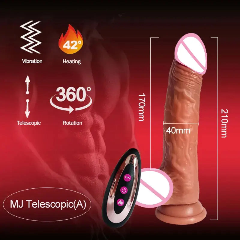 Gode réaliste, vibromasseur, masseur télescopique, télécommande, masturbation, grosse bite, anal, 18 jouets sexuels pour adultes