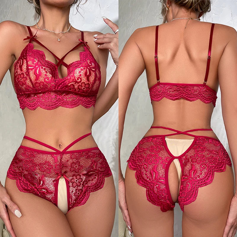 Lingerie sexy - lingerie pour femmes, soutien-gorge ouvert, entrejambe sans body, sous-vêtements sexuels, robe babydoll, dentelle chaude, costume de lingerie sexy