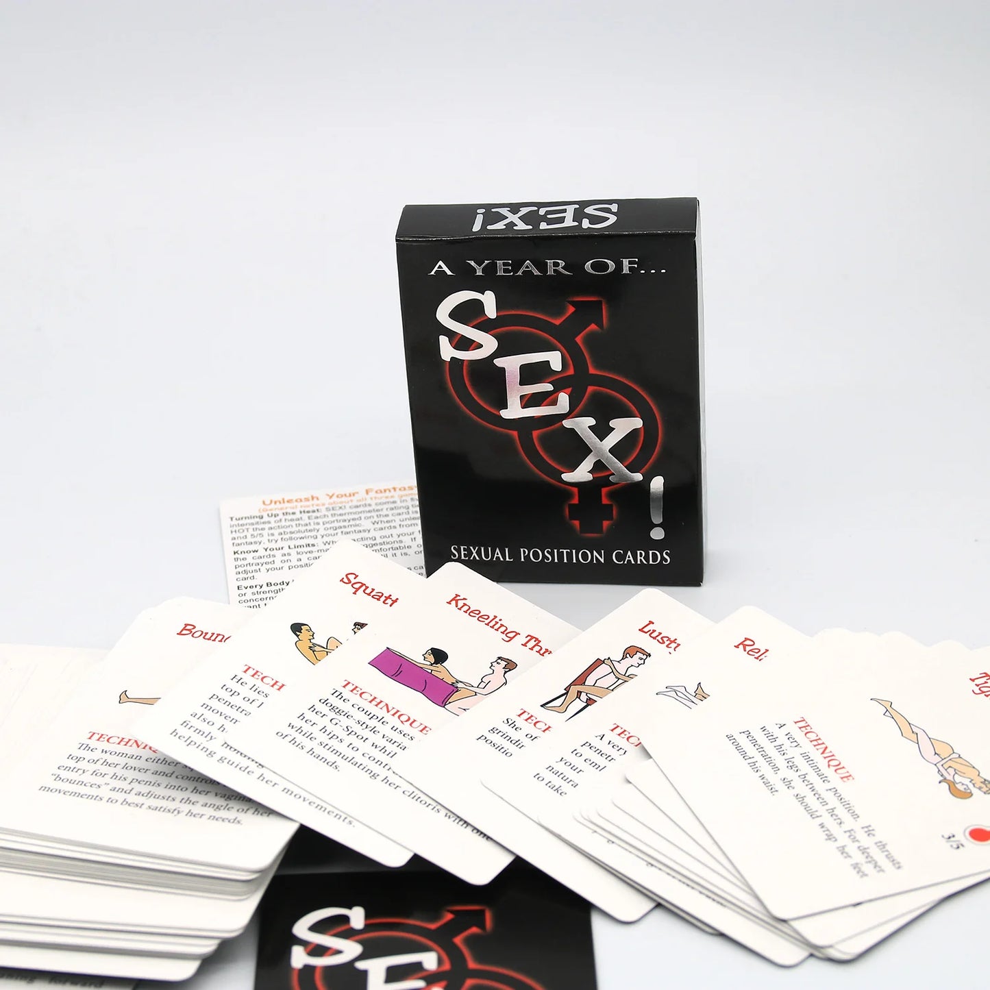 Jeu de cartes de positions sexuelles en anglais, jeux de rôle pour adultes, commandes de chambre, une année de jouets sexuels pour couples de 18 ans et plus, produits érotiques