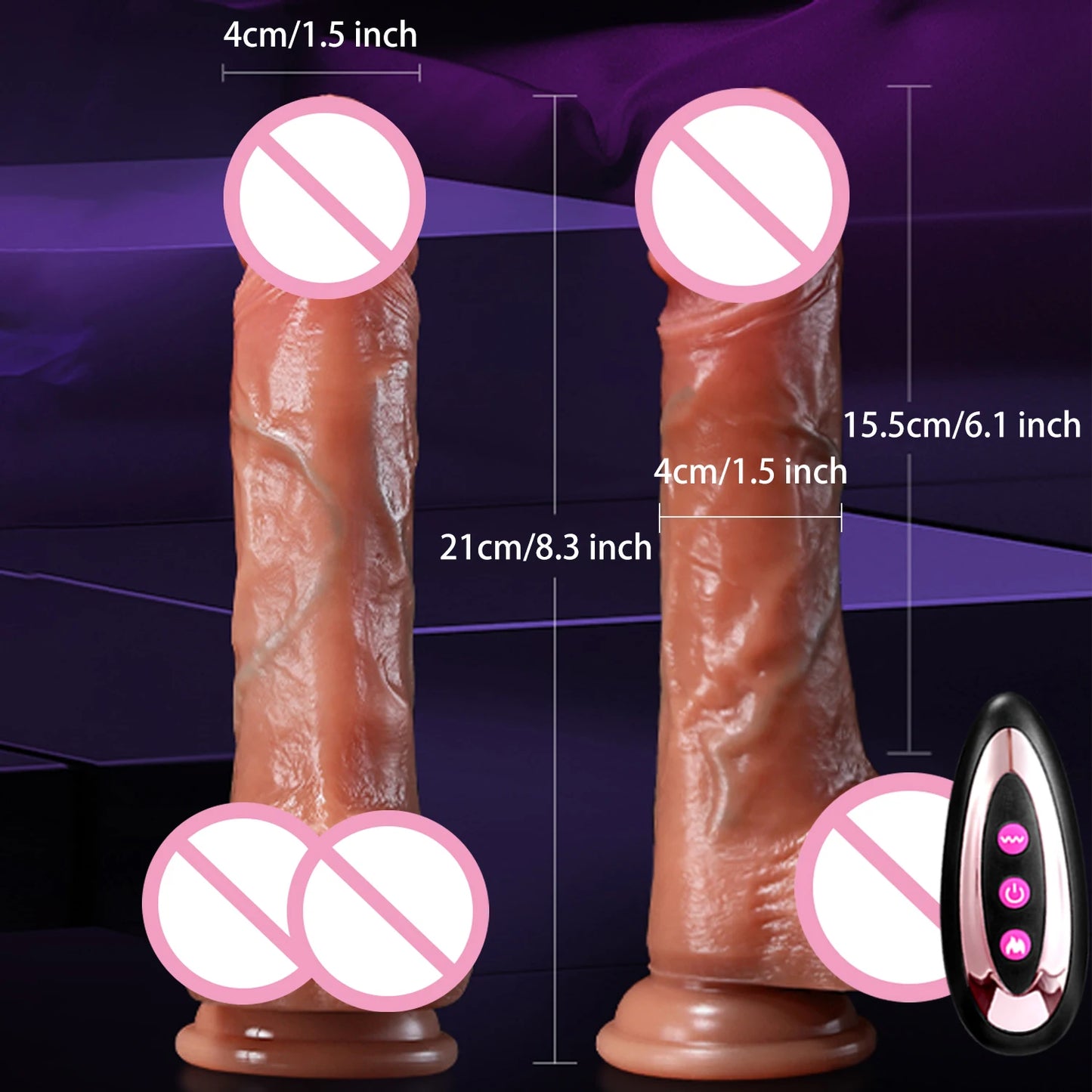 Gode réaliste, vibromasseur, masseur télescopique, télécommande, masturbation, grosse bite, anal, 18 jouets sexuels pour adultes