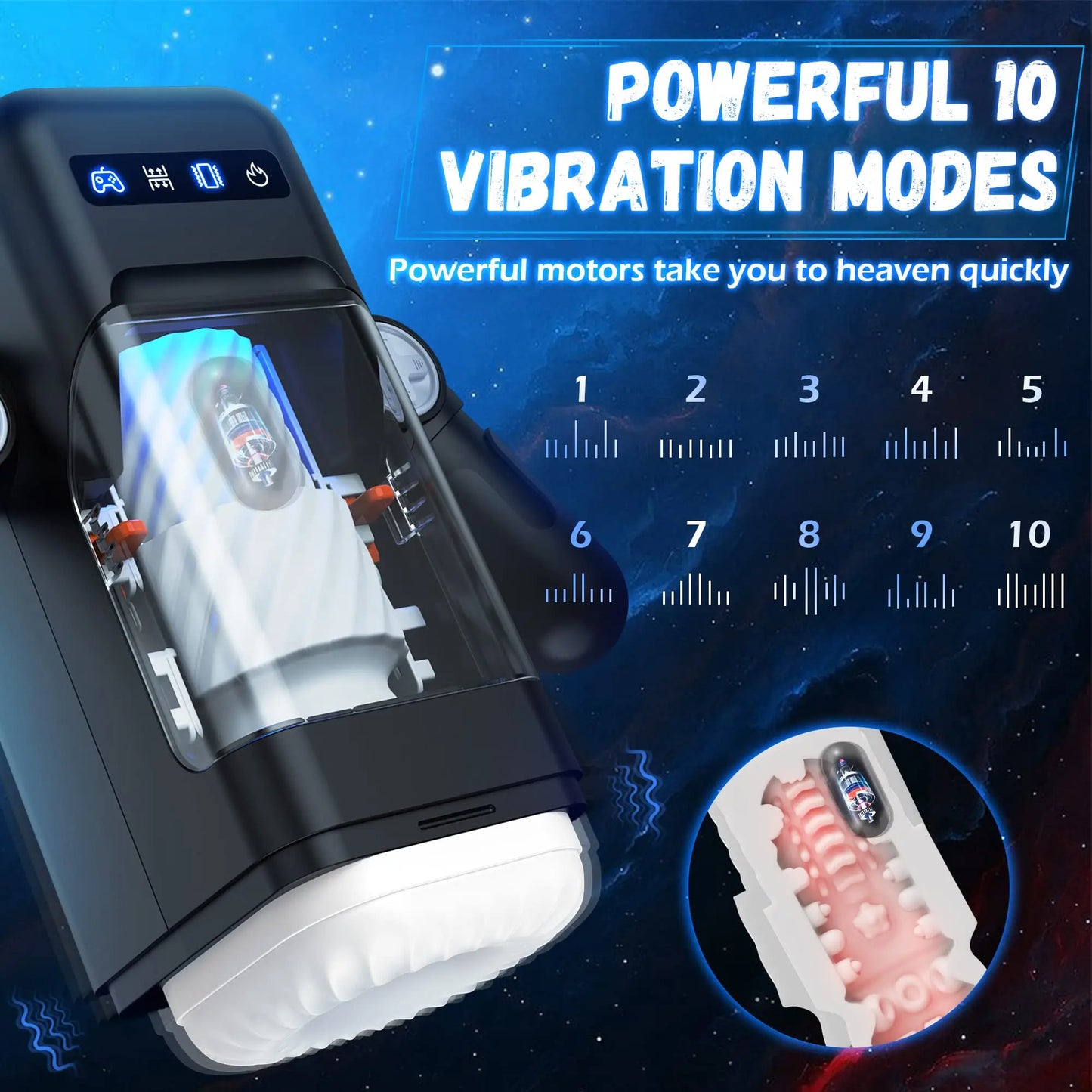 Masturbateur homme Automatique , Machine de Fellation Vibrante, Vagin en Silicone, Tasse de Masturbation, Jouets Sexuels, Produits pour Adultes pour Hommes