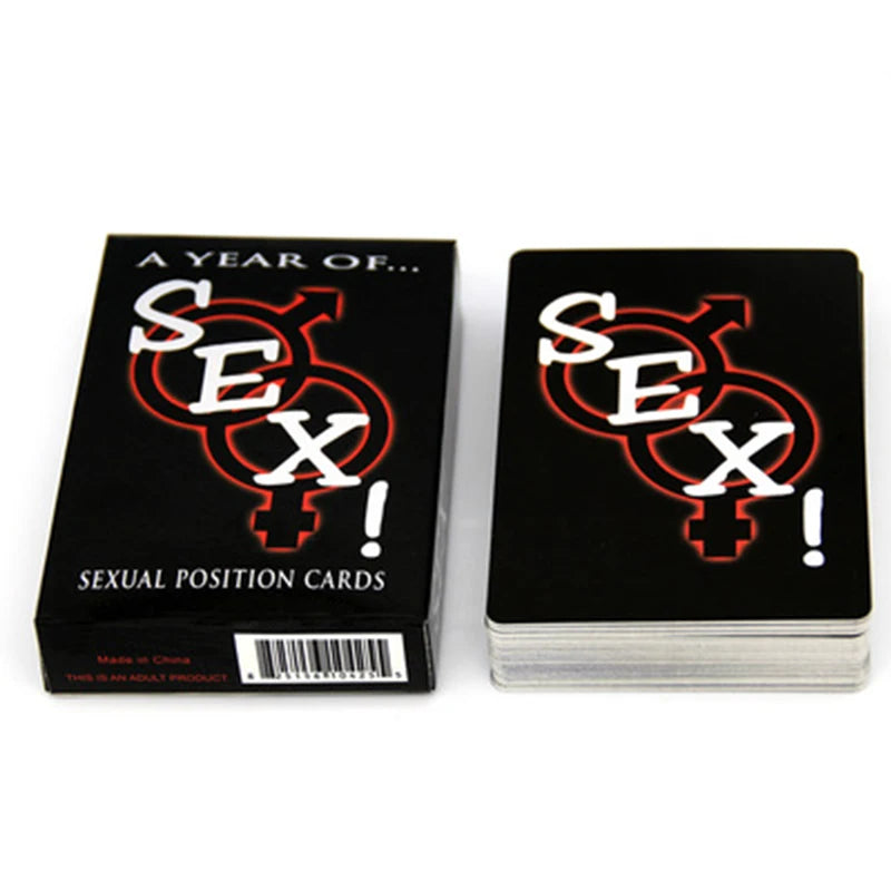 Cartes de sexe avec poses variées, une année de sexe pour adultes, jeux de cartes sexy, commandes de chambre, atmosphère de flirt, divertissement de couple