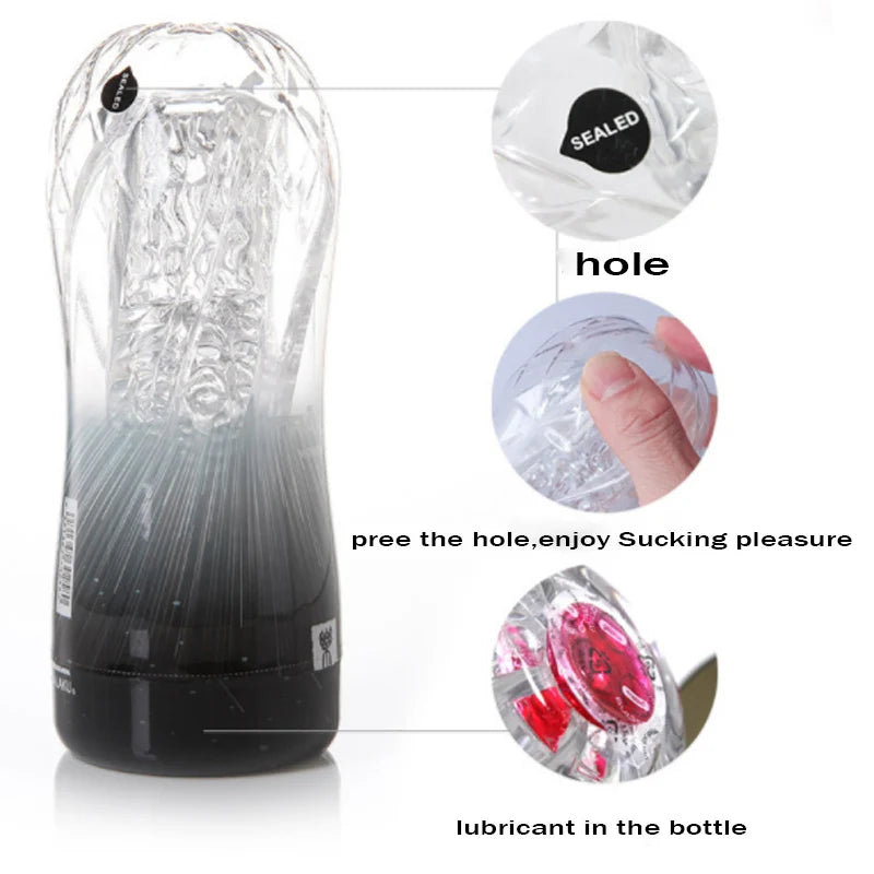 Masturbateur homme, chatte souple, jouet sexuel, vagin transparent, exercice d'endurance pour adultes, produits sexuels, tasse de poche sous vide pour hommes