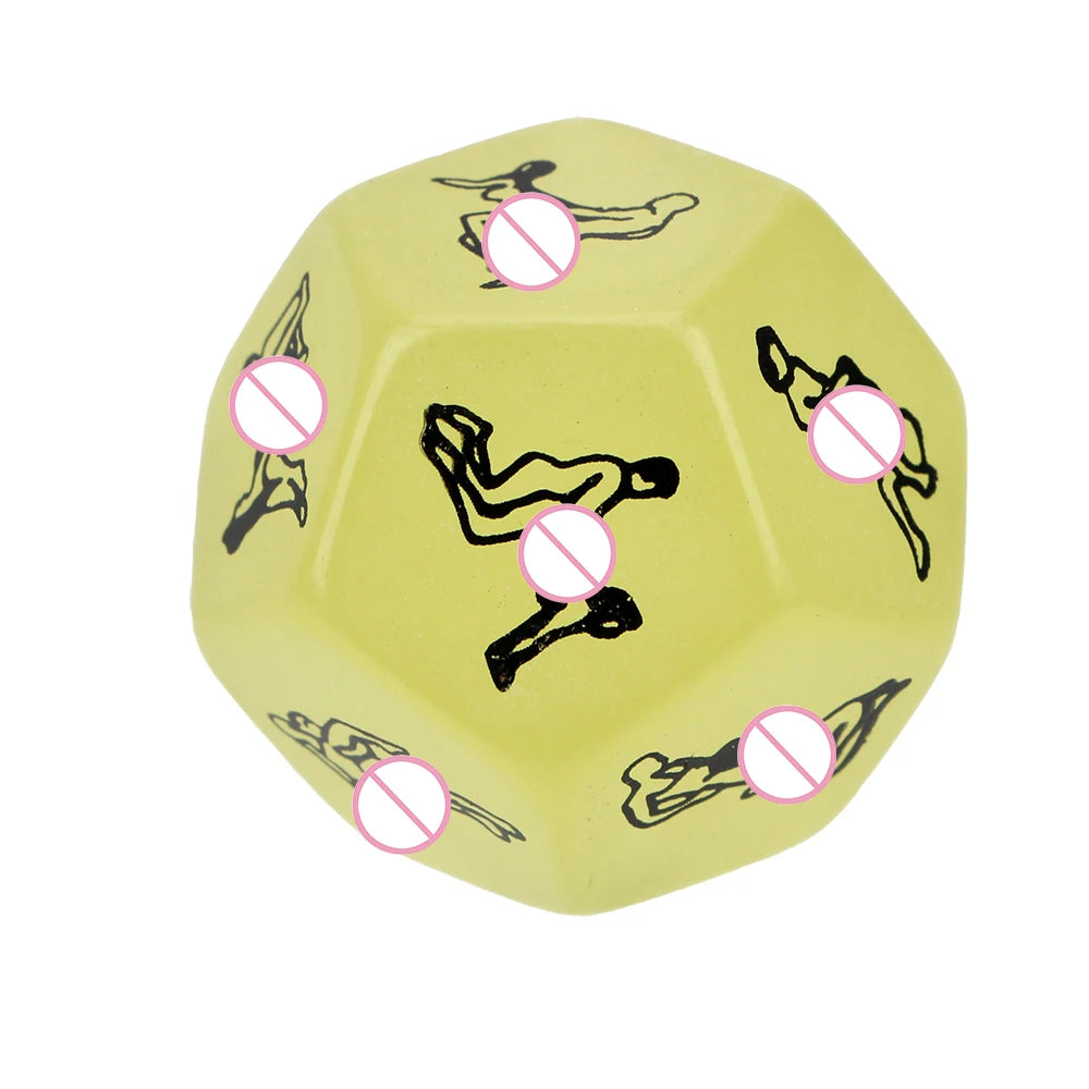 Jeu de hasard Amusement Adulte Érotique Amour Sexe Dés Posture Jeux pour adultes Jouets sexuels pour couple Jouets érotiques 12 côtés 5 pièces