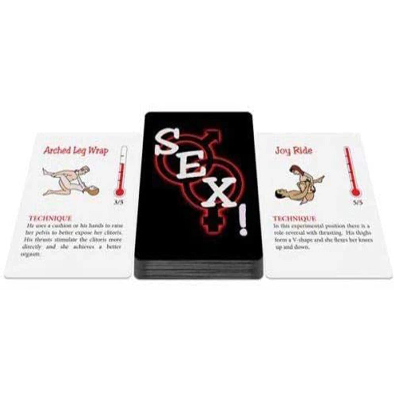 Cartes de sexe avec poses variées, une année de sexe pour adultes, jeux de cartes sexy, commandes de chambre, atmosphère de flirt, divertissement de couple