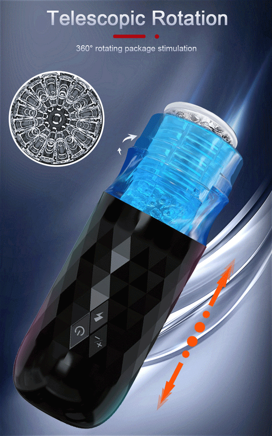 Masturbateur Masculin Automatique – Rotation &amp; Poussée – 10 Modes – Vagin Réaliste – Sextoy Électrique pour Homme