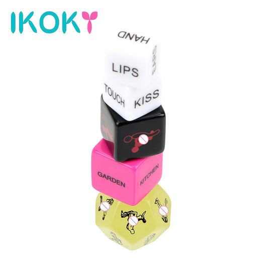 Jeu de hasard Amusement Adulte Érotique Amour Sexe Dés Posture Jeux pour adultes Jouets sexuels pour couple Jouets érotiques 12 côtés 5 pièces