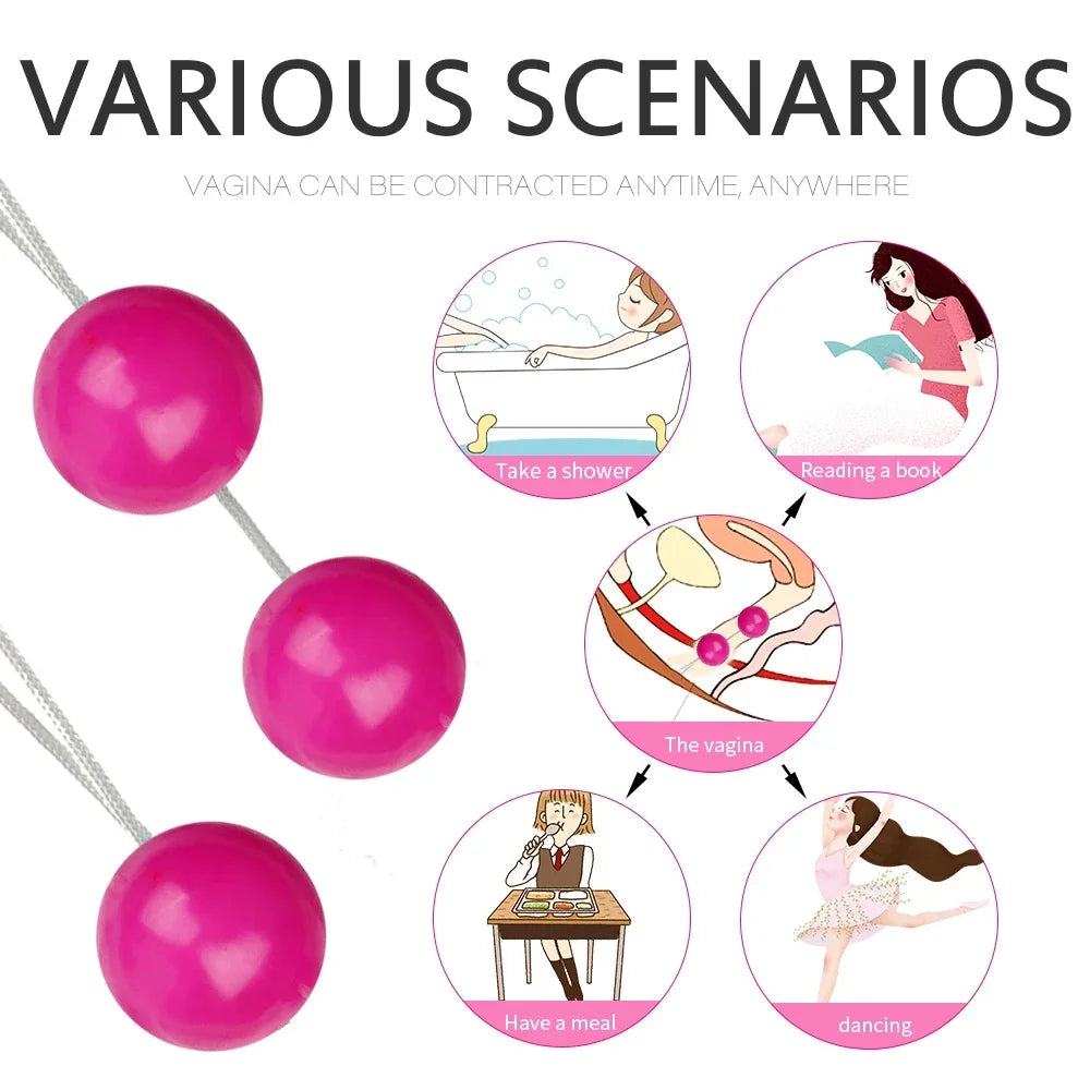 Boules de Kegel vaginales lisses, entraîneur sexuel, boule de Geisha, stimulateur anal féminin, exercice de serrage, haltères, jouets sexuels pour femmes